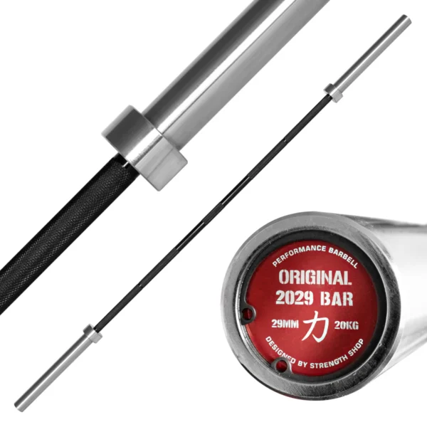 Strength Shop Original 2029 – Sztanga powerlifting 20 kg Black E-Coat + Chrome Sleeves