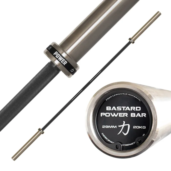 Sztanga Bastard Power Bar - Black Chrome & Bronze Bushings