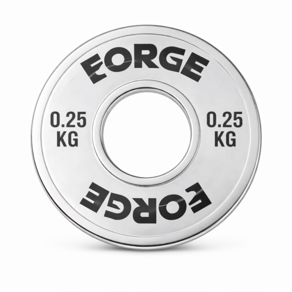 ZESTAW TALERZY CHROMOWANYCH DO ĆWICZEŃ FORGE 0.25KG - MIKROOBCIĄŻENIE